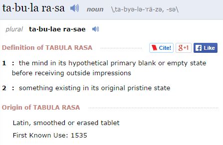 Tabula rasa